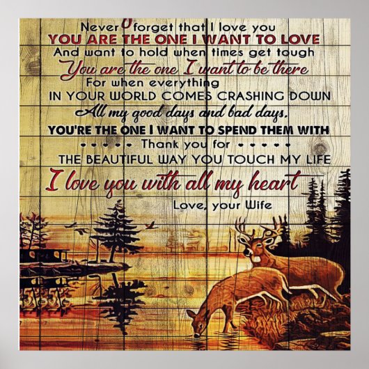 Poster À ma conception de mari | Lettre d'amour pour mari (Devant)