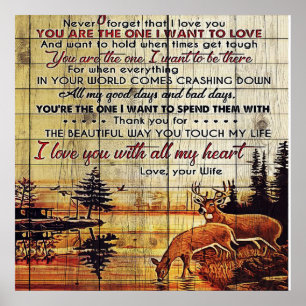 Poster À ma conception de mari Lettre d'amour pour mari