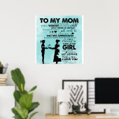 Poster À ma conception mère | Lettre à maman (Bureau à domicile)
