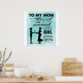 Poster À ma conception mère | Lettre à maman (Cuisine)