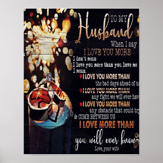 Poster À Ma Décor De Mari, Citations D'Amour Lettre (Devant)