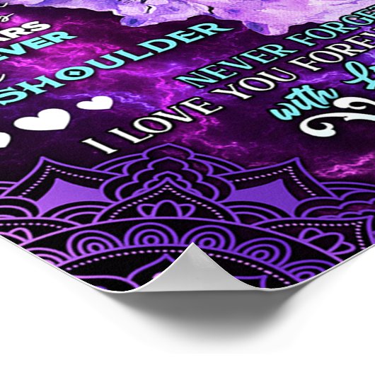 Poster À ma fille Cadeau d'anniversaire, mignonne maman C (Coin)