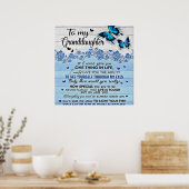 Poster À Ma Fille Cadeau Papillon, Fille Anniversaire (Cuisine)