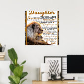 Poster À Ma Fille, Don D'Anniversaire Fille Fille Fille F (Bureau à domicile)