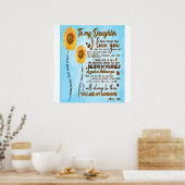 Poster À ma fille | Lettre spéciale à ma fille (Cuisine)