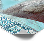 Poster À Ma Fille Lion Famille Cadeau, Fille Anniversaire (Coin)