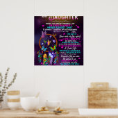 Poster À Ma Fille Papillons Cadeau, Fille Anniversaire (Cuisine)