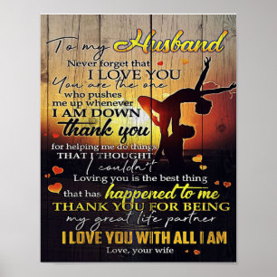 Poster À ma lettre de mari, belles citations cadeau