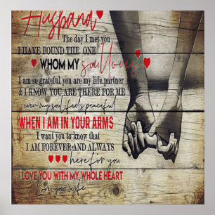 Poster À Ma Lettre De Mari, Citations D'Amour Cadeau