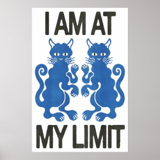 Poster À ma limite, formule Bauhaus abstraite japonaise