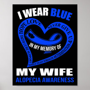 Poster À ma mémoire de ma femme ALOPECIA AWARENESS