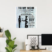 Poster À ma mère cadeau, Lettre spéciale à maman (Bureau à domicile)