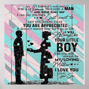 Poster À Ma Mère, Cadeau Pour Maman, Lettre À Maman