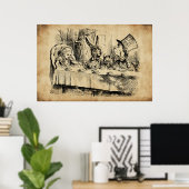 Poster A Mad Tea-Party (1865) de John Tenniel (Bureau à domicile)