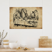 Poster A Mad Tea-Party (1865) de John Tenniel (Cuisine)