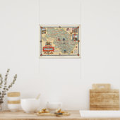 Poster A Map of Yorkshire : Riding Ouest (Cuisine)