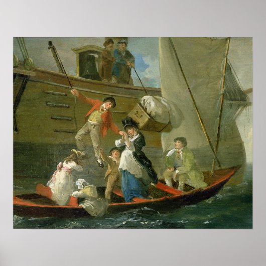 Poster A Married Sailor's Adieu, c.1800 (oil on panel) (Devant)