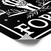 Poster À mes 40 ans 50e anniversaire Squelette Gothique H (Coin)