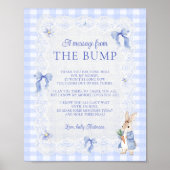 Poster A Message From The Bump Peter Rabbit Baby Shower (Devant)