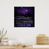 Poster À mon amour mon mari | Cadeau de devis mignon | (Cuisine)