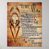 Poster À mon amour | Mon mari présent | Cadeau de devis m (Devant)