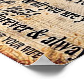 Poster À mon amour | Mon mari présent | Cadeau de devis m (Coin)