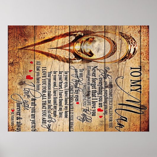 Poster À mon amour | Mon mari présent | Cadeau de devis m (Devant)