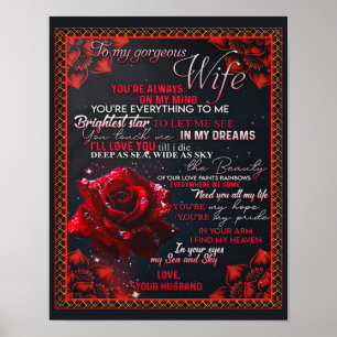 Poster À Mon Cadeau D'Anniversaire De Femme Rose, Cadeau