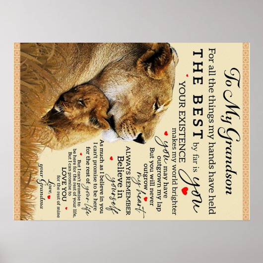 Poster À Mon Cadeau D'Anniversaire De Grand-Mère, Cadeau (Devant)