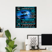 Poster À mon cadeau de mari, joli mari cadeau d'anniversa (Bureau à domicile)