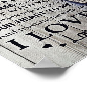 Poster À mon cadeau de mari | Jolie lettre au mari | (Coin)