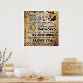 Poster À mon cadeau de mari | Jolie lettre au mari (Cuisine)