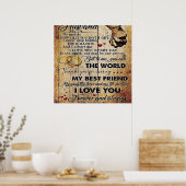 Poster À mon cadeau de mari | Jolie lettre au mari (Cuisine)