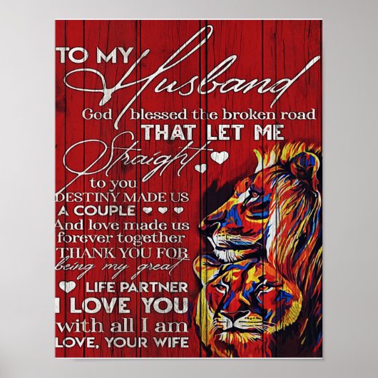 Poster À mon cadeau de mari, le meilleur cadeau de vacanc (Devant)