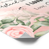 Poster À Mon Cadeau Fille, Lettre D'Amour Fille Et Maman (Coin)