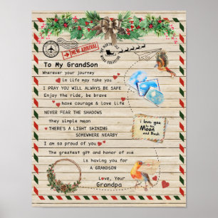 Poster À Mon Cadeau, Grand-Fils Et Grand-Père, Amour D'