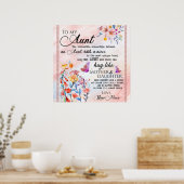 Poster À Mon Cadeau Tante, Cadeau Papillon De La Nièce (Cuisine)