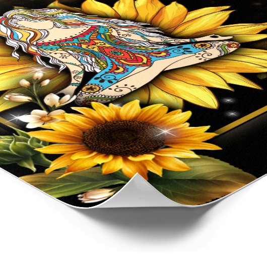 Poster À Mon Cadeau Tante, Joli Cadeau Tournesol De La Ni (Coin)