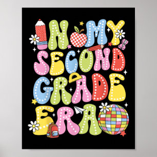 Poster À mon époque de 2e année de primaire Cute Teacher
