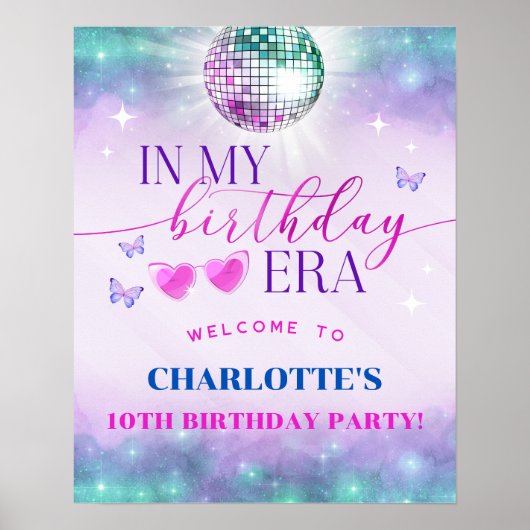 Poster À mon ère d'anniversaire - Ado fille d'anniversair (Devant)