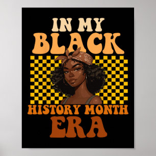Poster À mon ère du Mois de l'histoire des Noirs Rétro Hi
