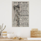 Poster à mon fils, cadeaux de jour pour les mères, amour  (Cuisine)