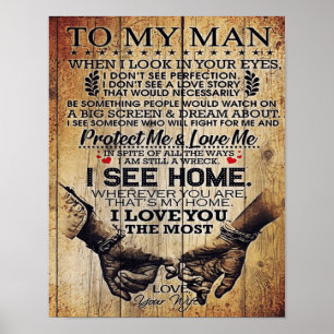 Poster À mon mari   Cadeau Anniversaire Au Mari  