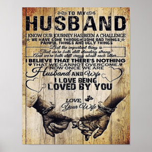 Poster À mon mari Cadeau Anniversaire Au Mari