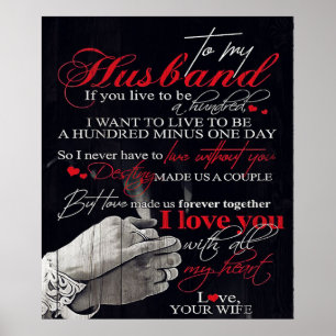 Poster À mon mari Cadeau Parfait Pour Mari