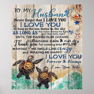 Poster À mon mari Cadeau tendance pour votre mari
