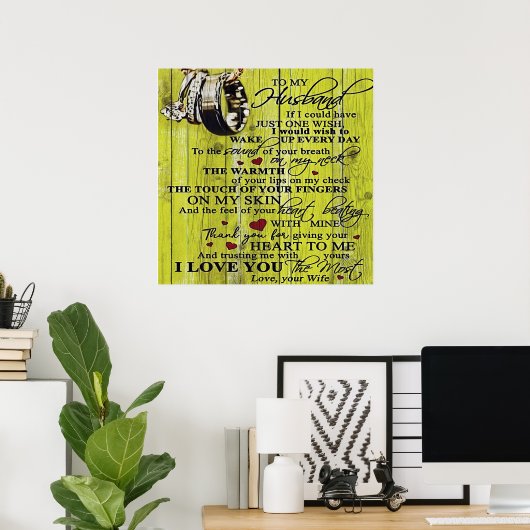 Poster À mon mari | Citations D'Amour Au Mari | (Bureau à domicile)