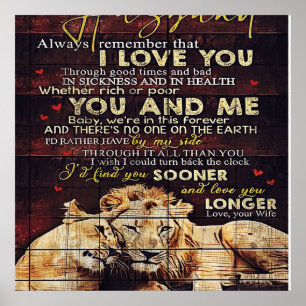 Poster À mon mari   Mon cadeau au mari   Lettre Pour Lui 