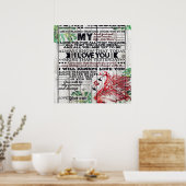 Poster À mon mari présent | Cadeau de devis mignons | (Cuisine)