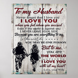 Poster À mon mari présent Nouveau cadeau maison Meill